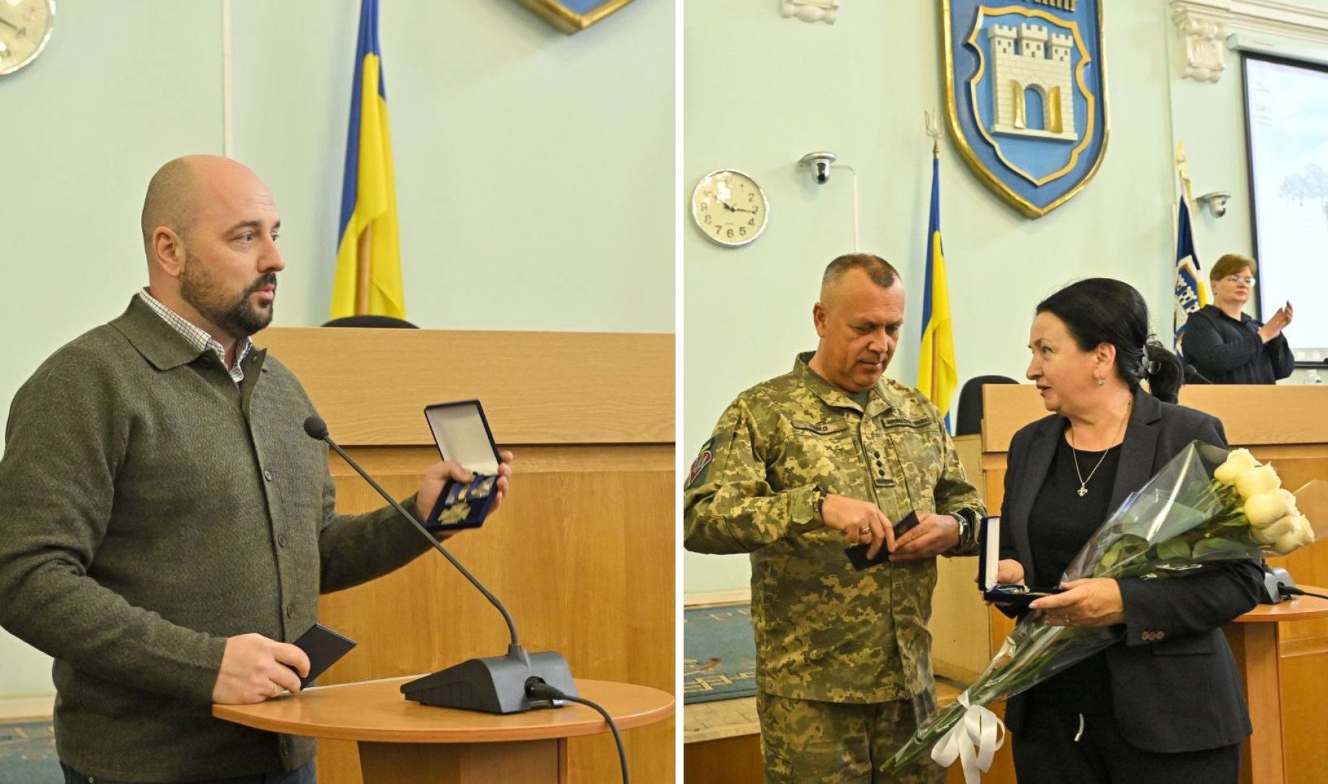 Відзнаки командира військової частини «Хрест пошани» вручили депутатам Житомирської міськради