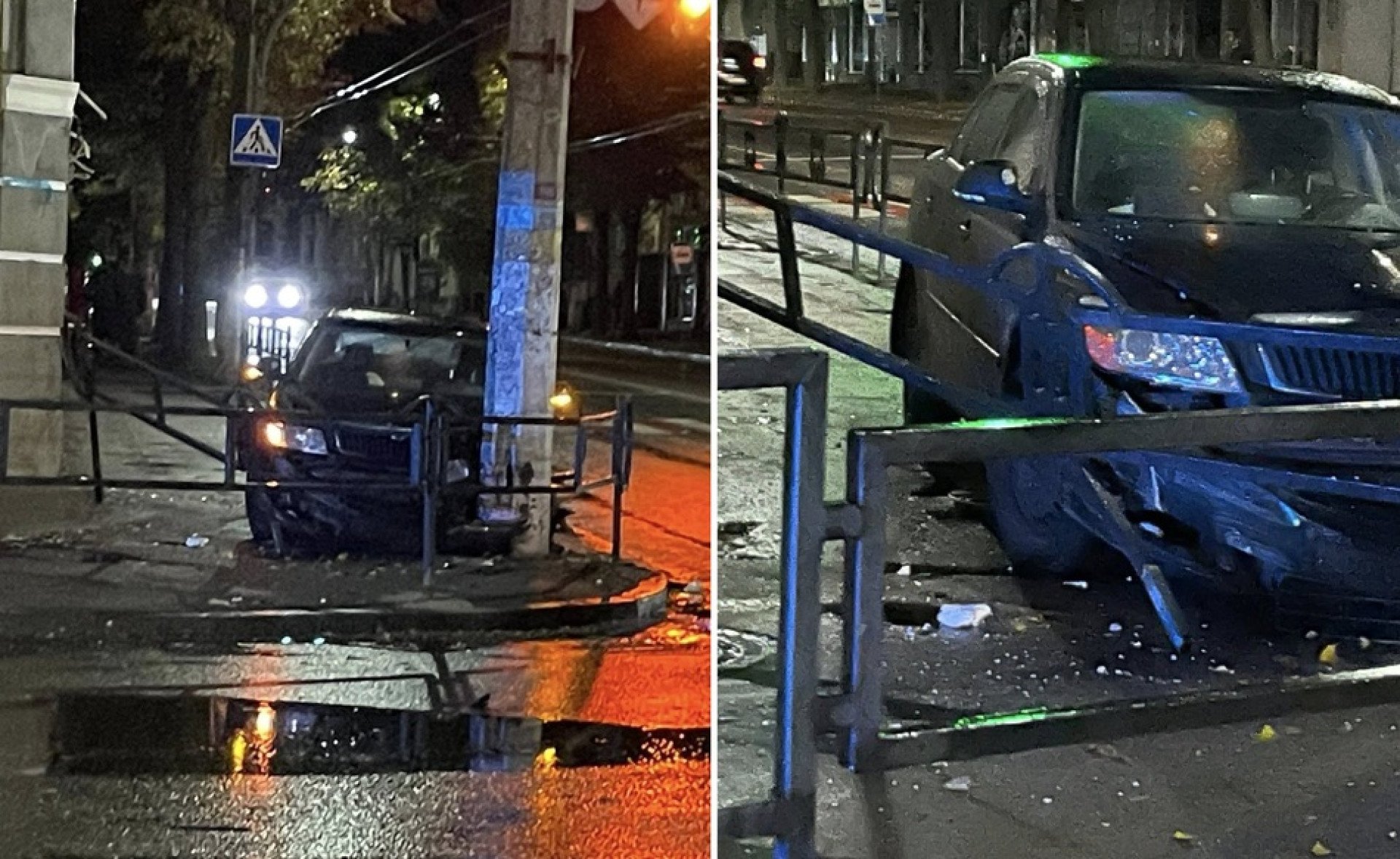 Автомобіль зніс паркан на Великій Бердичівській у Житомирі