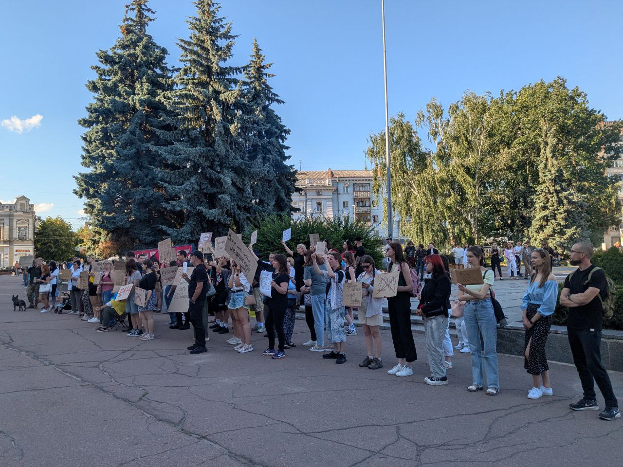 Мітинг у Житомирі: група містян висловилися на підтримку НАБУ